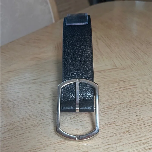 Simonnot Godard Reversible Grained Leather Belt (44) NWOT